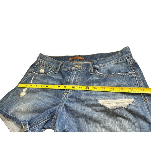 Joe’s Jeans Raw Edge Hem Frayed Distressed Denim Blue Jean Shorts Sz 27 - Picture 6 of 7